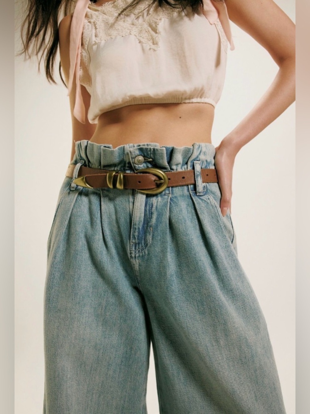 Forager Super Wide Leg Jeans in‎ cool water